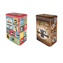 Coffee Theme Clip Top Tin (7.5x11x17.5cm)
