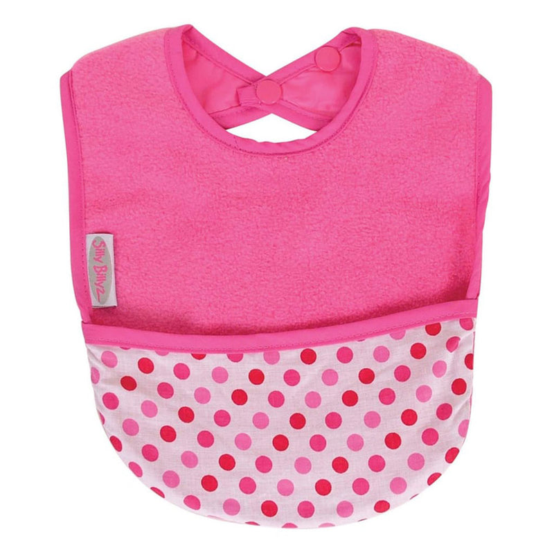 Silly Billyz Fleece Pocket Bib (Pale Cerise)