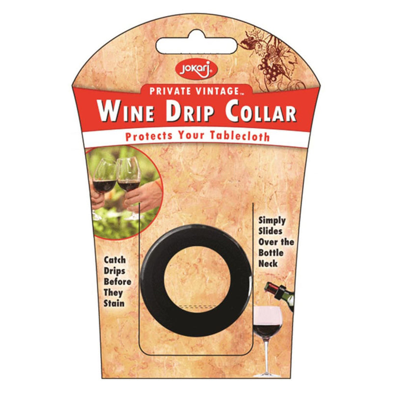 Wine Drip Collar/Bottle Neck Stain Catcher (Black)