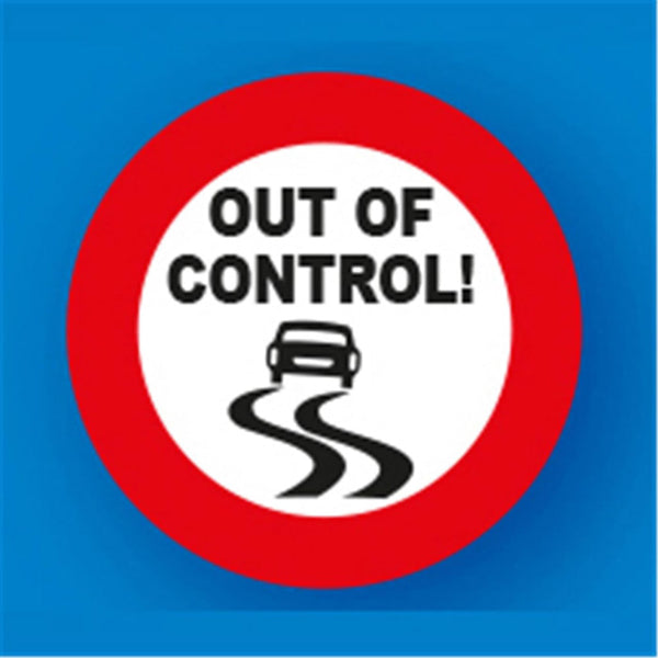 Out of Control PVC Sign Keyring