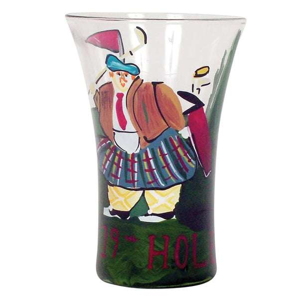 19th Hole Hand-Painted Shooter Glass