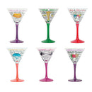 Zodiac Hand-Painted Martini Glass