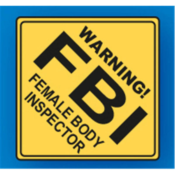 Warning FBI Female Body In PVC Sign Keyring