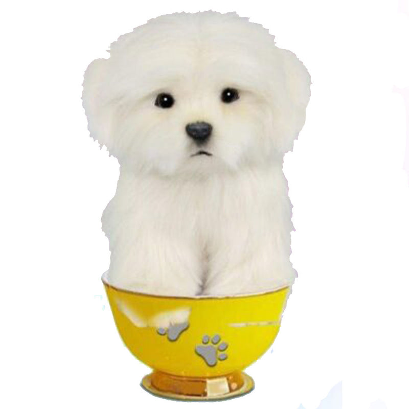 Realistyczna pluszowa filiżanka do herbaty dla psa 15 cm