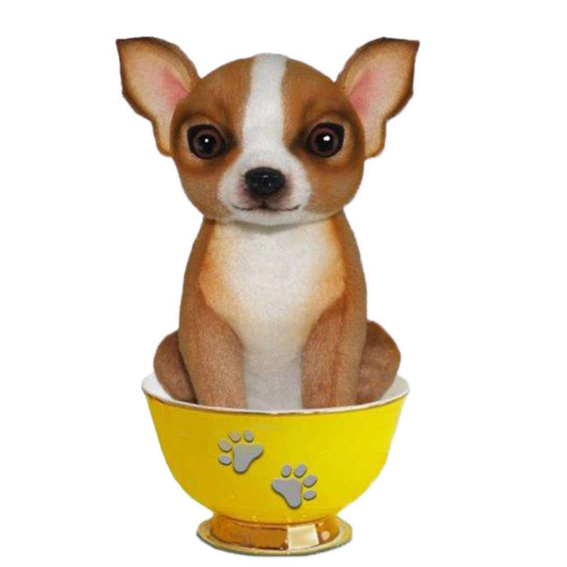 Realistyczna pluszowa filiżanka do herbaty dla psa 15 cm