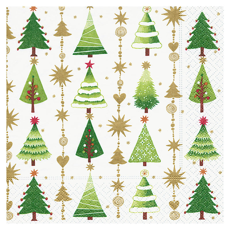 Serwetki papierowe i świąteczne w kształcie choinki