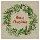 Papierowe serwetki śniadaniowe z wiankiem bożonarodzeniowym i wzorem