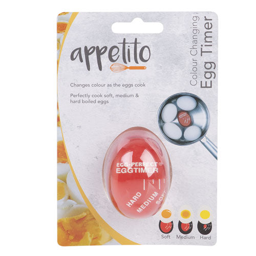 Appetito Colour Changing Egg Timer (Red)