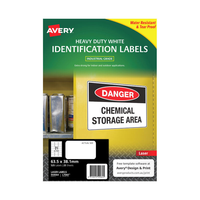 Avery Heavy Duty Laser Etyels 25pk