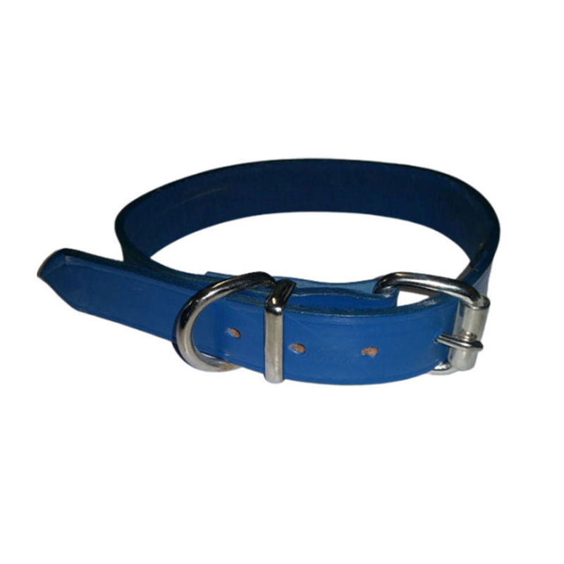 Leather Plain Collar (Blue)