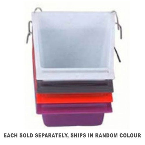 Plastic Rectangular Seedcup with Perch (1pc Random)