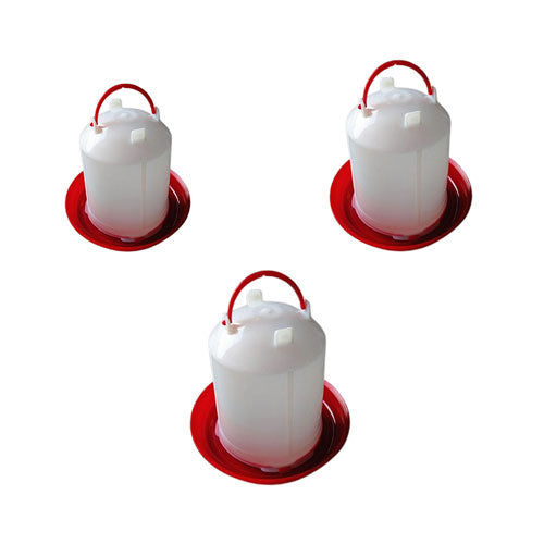 Plastic Poultry Drinker (Red and White)