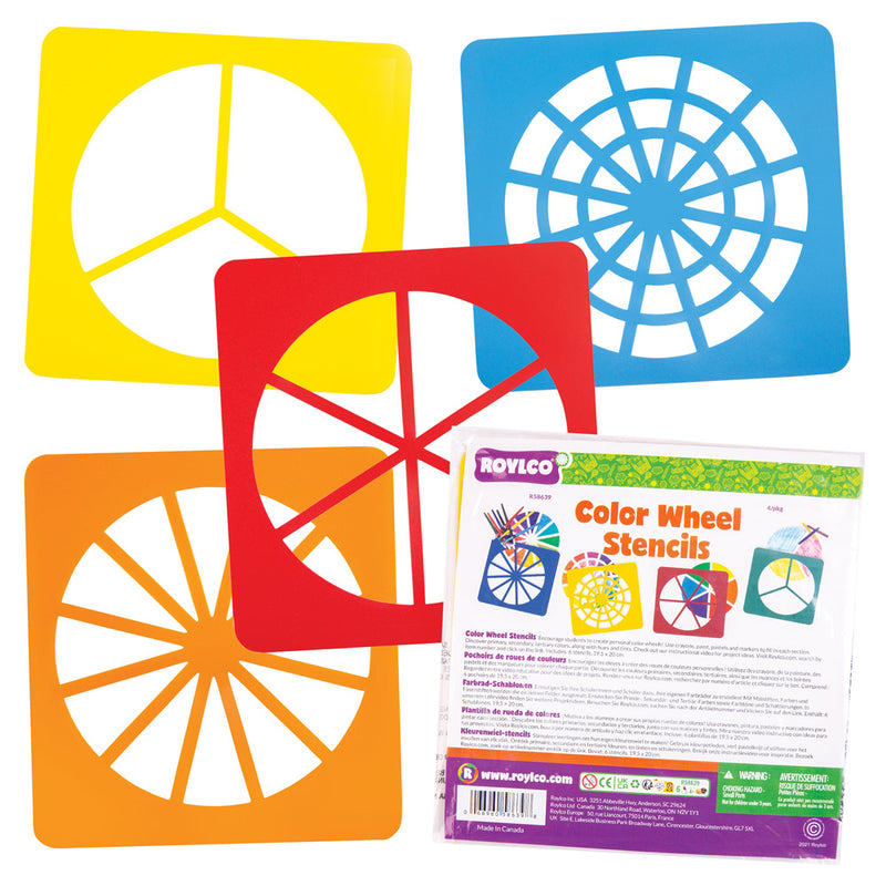 Roylco Colour Wheel Stencils (Pack of 4)