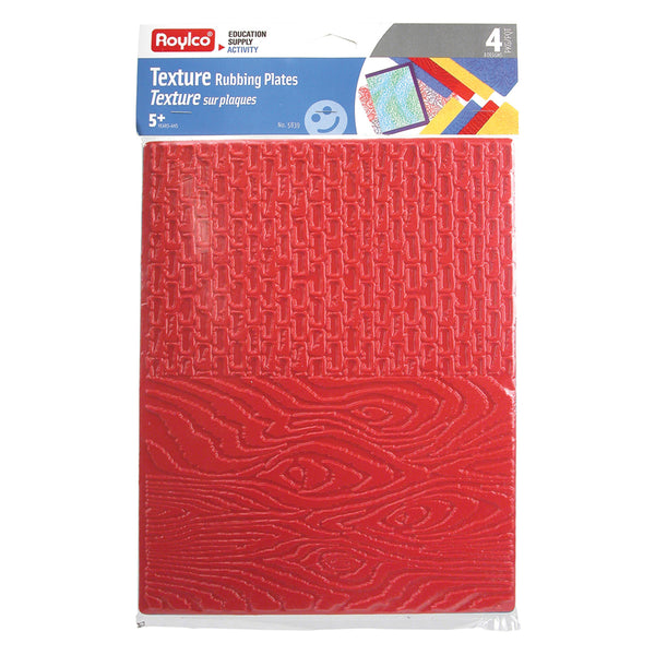 Large Texture Rubbing Plates 4pcs