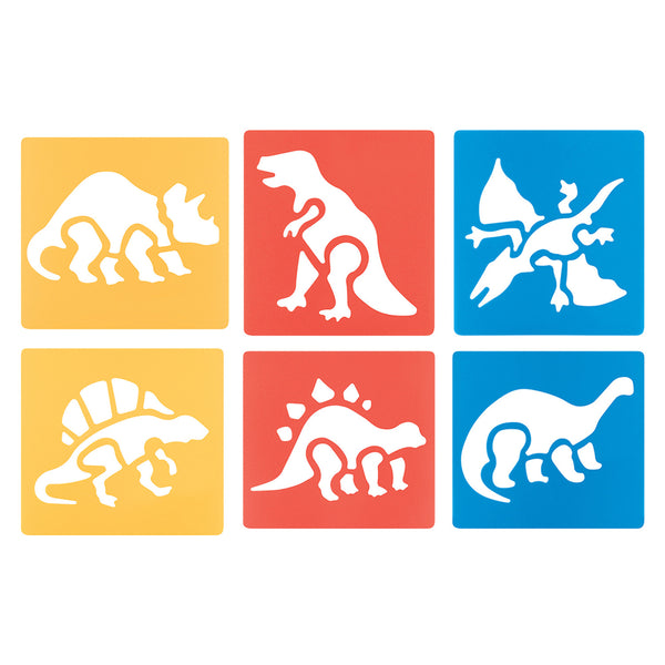 Dinosaur Stencils 6pcs (14.5x15cm)