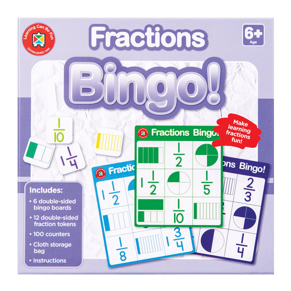 Fractions Bingo Educational Numeracy Game