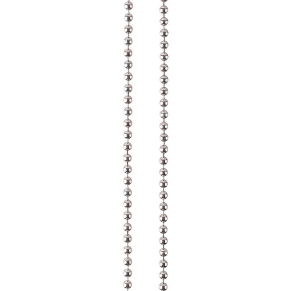 Ball Chain Necklace with Clasp 67cm 10pcs (Silver)