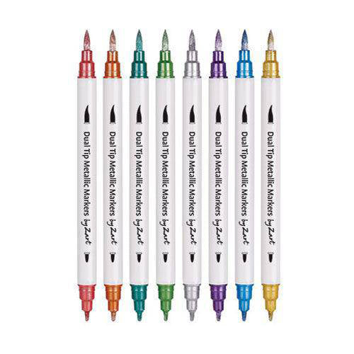 Dual Tip Metallic Markers 8pcs