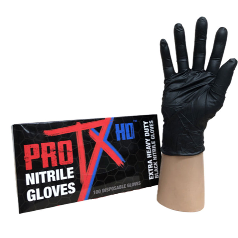Rękawice nitrylowe Pro TX HD Heavy Duty 100 szt. (czarne)