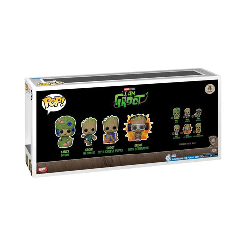 I Am Groot US Exclusive Glow Pop! Vinyl 4-Pack