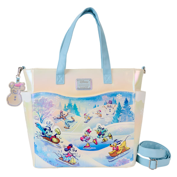 Mickey & Friends Winter Wonderland Scene Convertible Tote