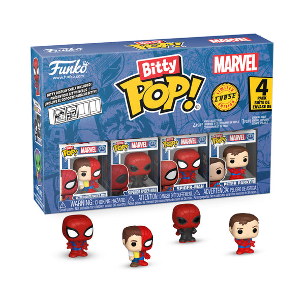 Spider-Man Peter Parker Split Bitty Pop! 4-Pack
