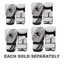 Morgan Aventus Leather Curved Bag Mitts (White/Black)