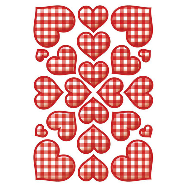 Herma Cross-Hatched Hearts Decor Sticker