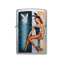 Wiatroszczelna zapalniczka Zippo Playboy Brushed Chrome