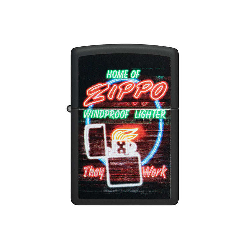 Czarna wiatroszczelna zapalniczka Zippo Zippo Design