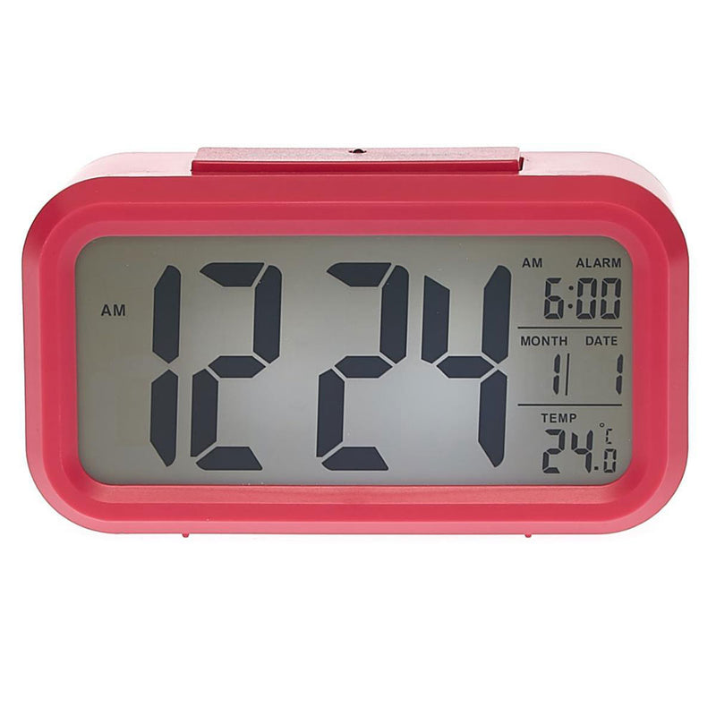 Wielofunkcyjny cyfrowy zegar stołowy z zaokrągloną krawędzią
