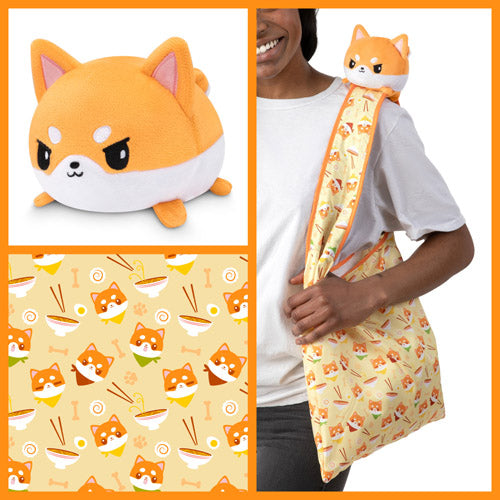 Orange Ramen Tote Bag and Orange Shiba Inu Plushie