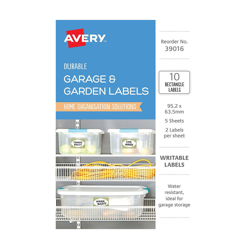 Etykiety garażowe Avery do zapisu 10 szt. (95x64mm)