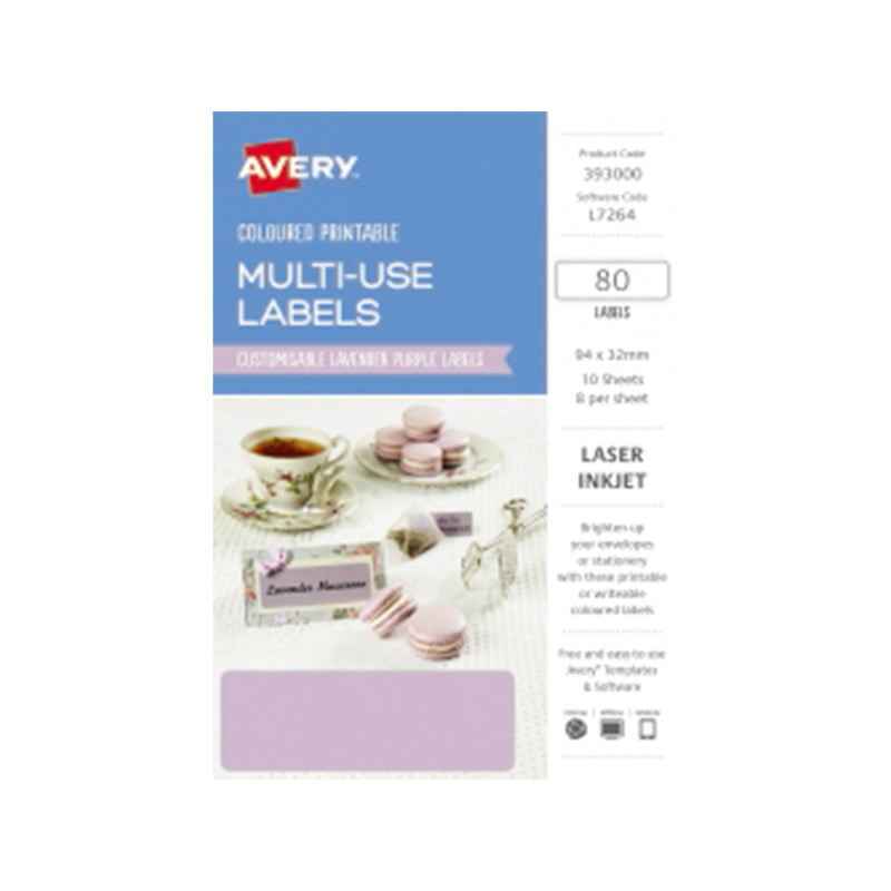Prostokątne etykiety laserowe Avery 80 sztuk (94x32mm)