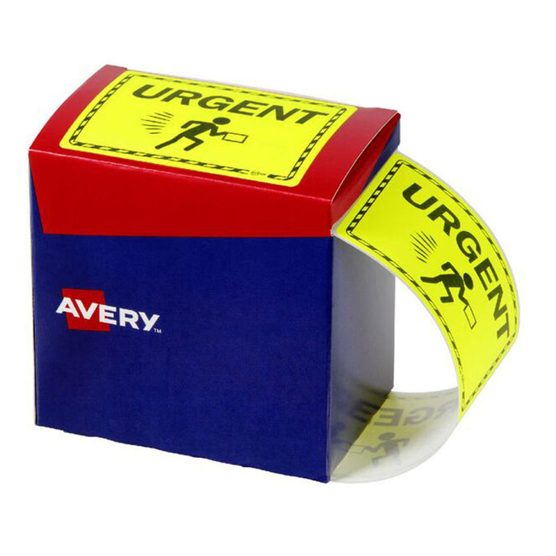Avery Fluoro Yellow Label 750/Roll (75x100mm)