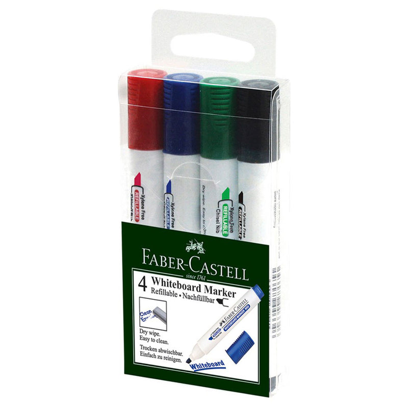 Faber-Castell W50 Chisel Tip Whiteboard Marker (Pack of 4)