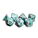MDG Synthetic Polyhedral Dice Set 16mm (Blue Turquoise)