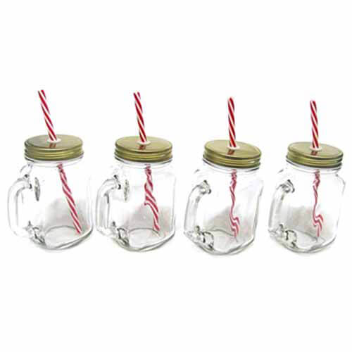 Avanti 4pc Mason Jar & Caddy Set