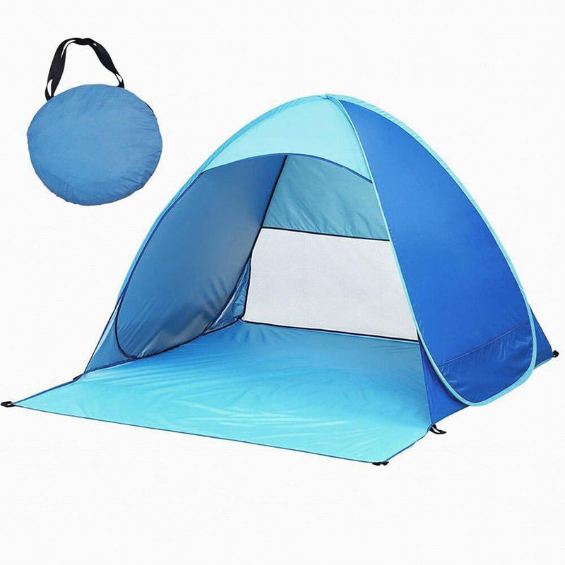 Wysoki namiot plażowy Pop Up z matą (165x150x110cm)