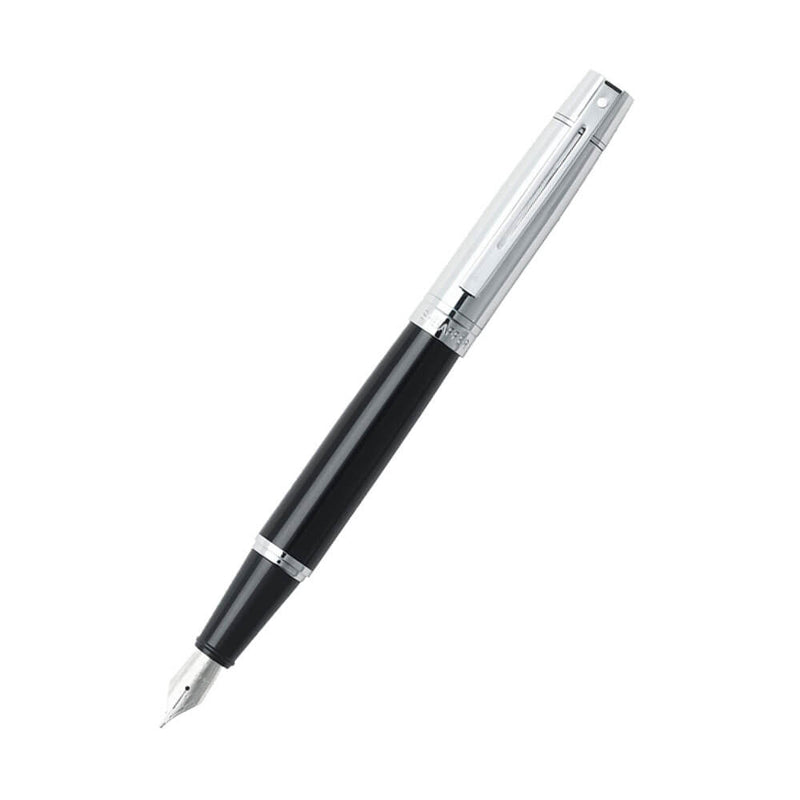 300 błyszczący czarny/chromowana nasadka/chromowany długopis