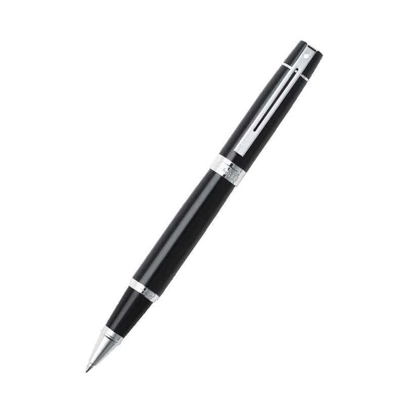 Długopis 300 w kolorze czarnym błyszczącym/chromowanym