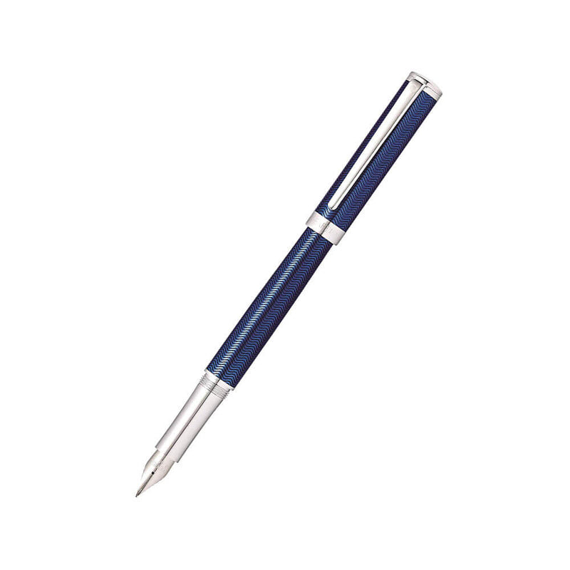Długopis z grawerowanym niebieskim lakierem/chromem Intensity
