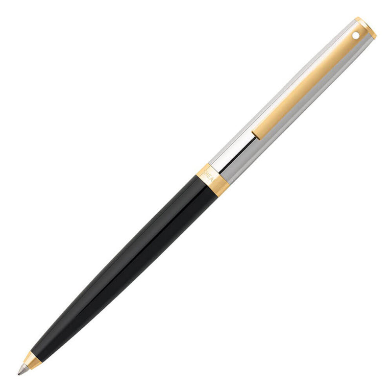 Długopis Sagaris w kolorze czarnym/chromowanym/złotym
