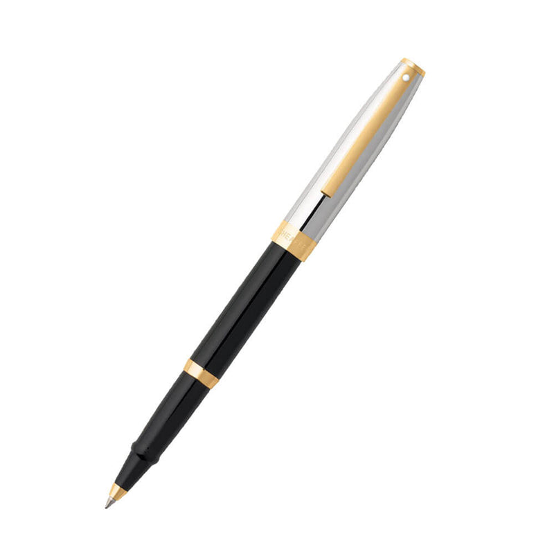 Długopis Sagaris w kolorze czarnym/chromowanym/złotym