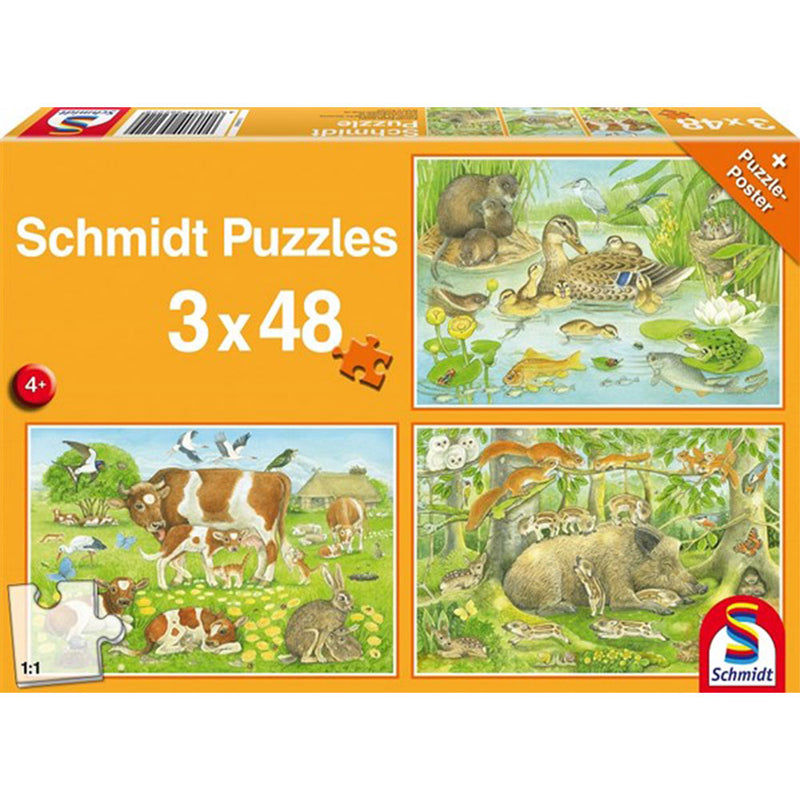 Puzzle Schmidta 3x48szt