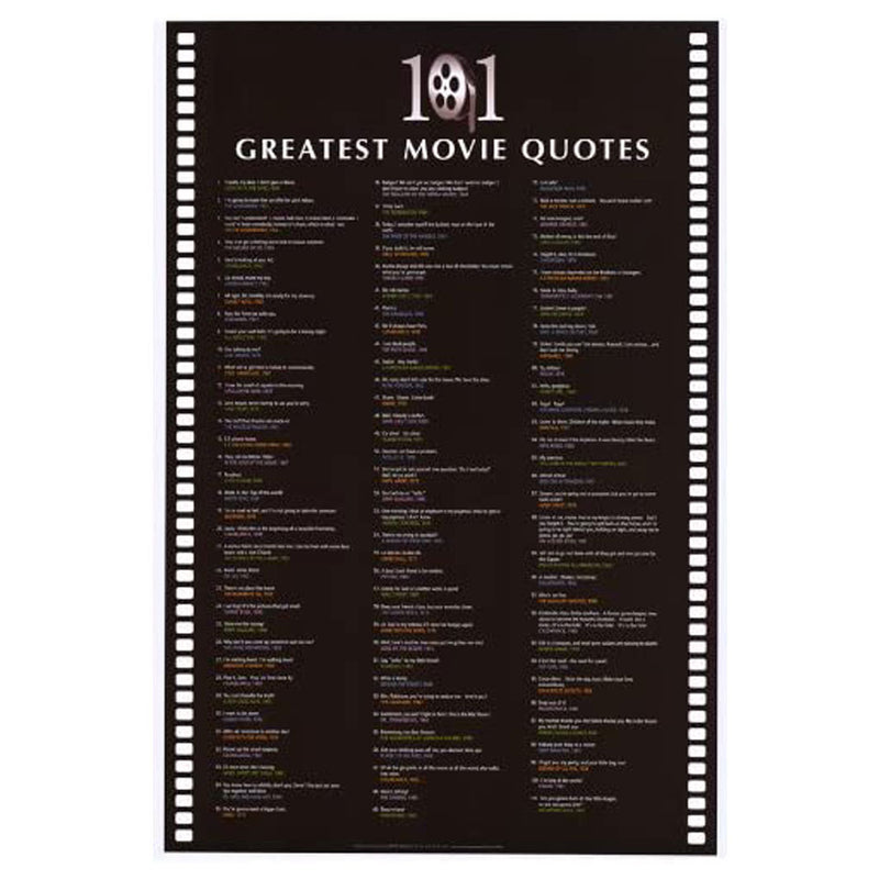 101 Greatest Movie Quotes Poster