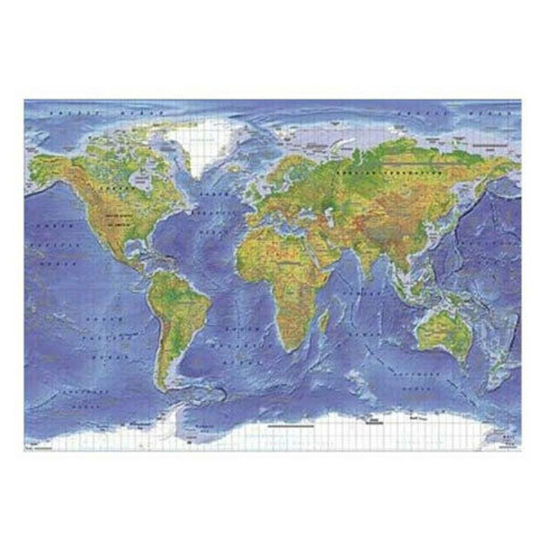 Plakat z mapą świata