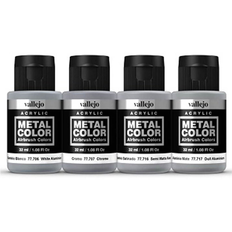Zestaw 4 farb akrylowych Vallejo Metal Color