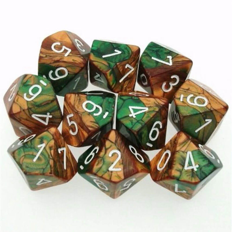 Zestaw 10 kostek Bliźniąt Chessex D10