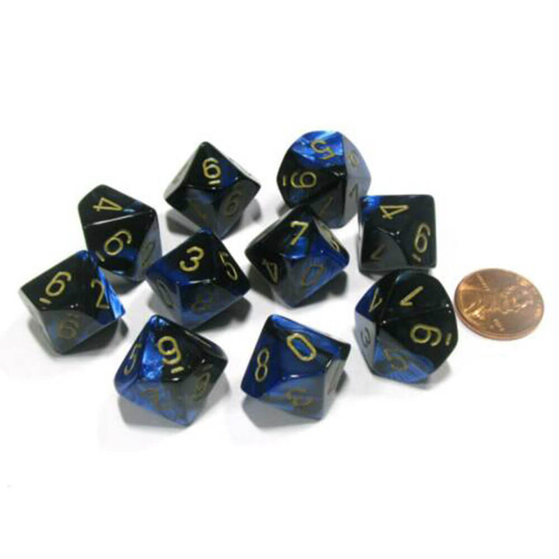 Zestaw 10 kostek Bliźniąt Chessex D10